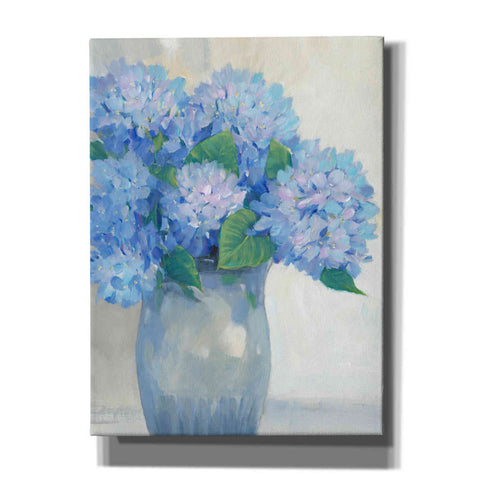 Image of 'Blue Hydrangeas in Vase I' by Tim O'Toole, Canvas Wall Art