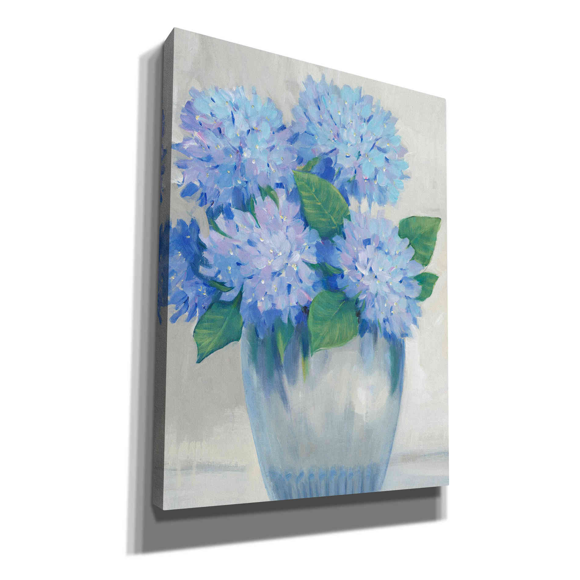 'Blue Hydrangeas in Vase II' by Tim O'Toole, Canvas Wall Art