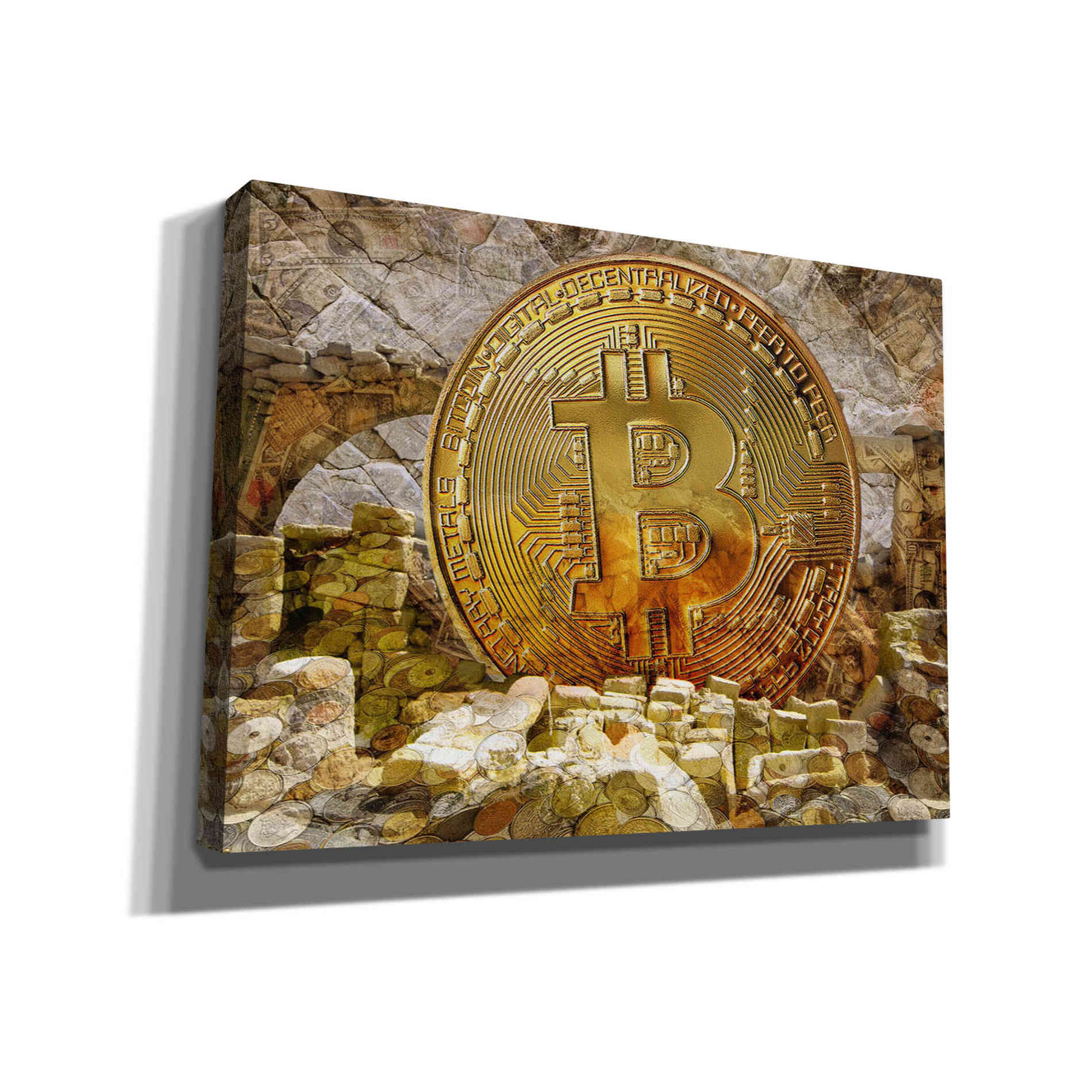 'Bitcoin New Age Four' by Steve Hunziker, Canvas Wall Art