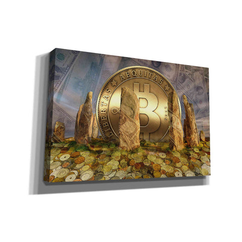 Image of 'Bitcoin New Age Three' by Steve Hunziker, Canvas Wall Art