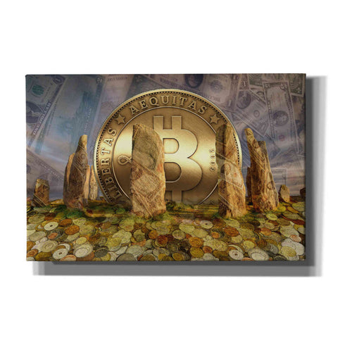 Image of 'Bitcoin New Age Three' by Steve Hunziker, Canvas Wall Art
