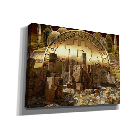 Image of 'Bitcoin New Age Seven' by Steve Hunziker, Canvas Wall Art