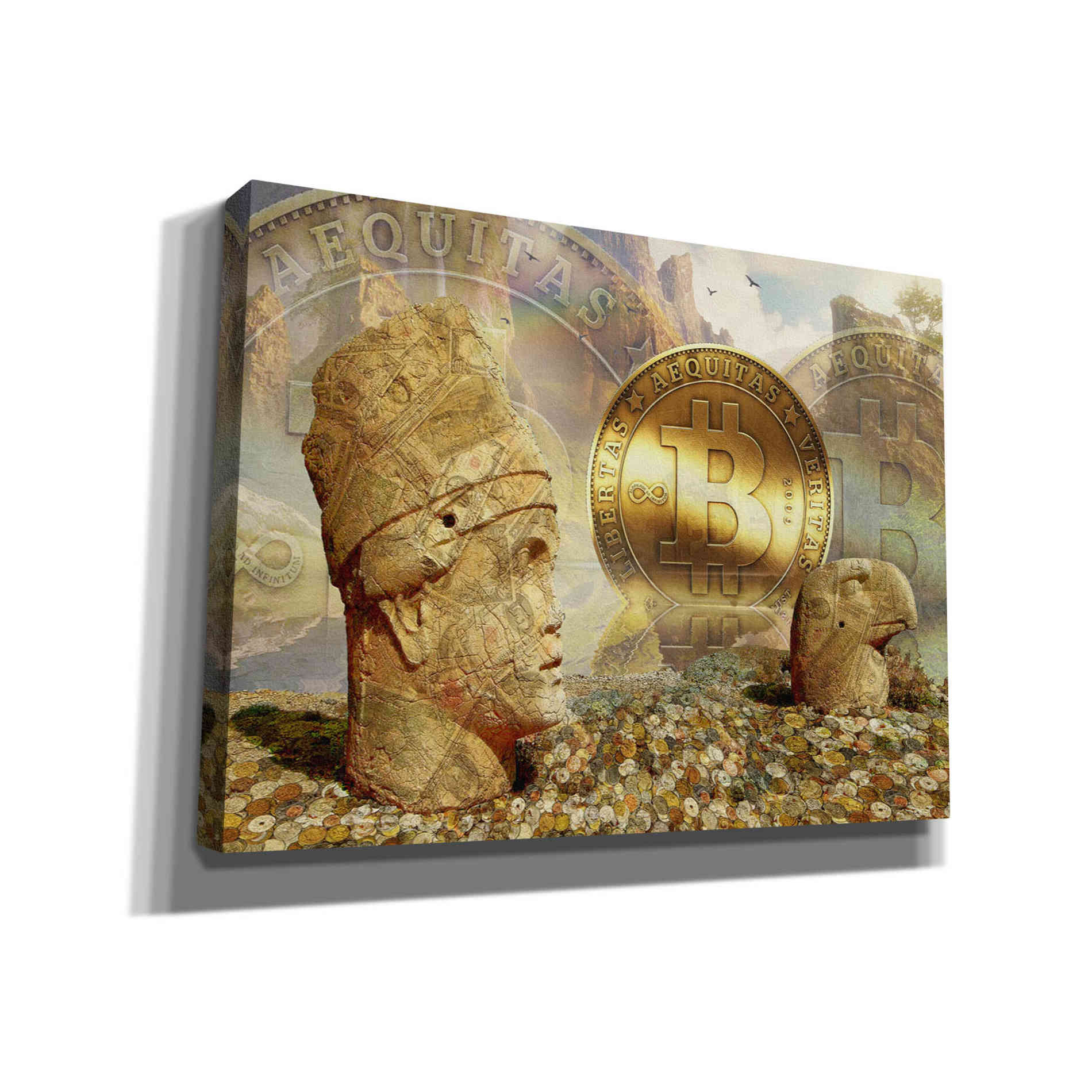 'Bitcoin New Age Eight' by Steve Hunziker, Canvas Wall Art