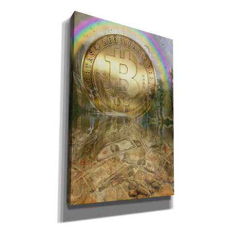 Image of 'Bitcoin New Age Six' by Steve Hunziker, Canvas Wall Art