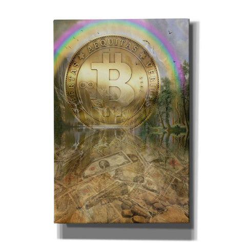 Image of 'Bitcoin New Age Six' by Steve Hunziker, Canvas Wall Art