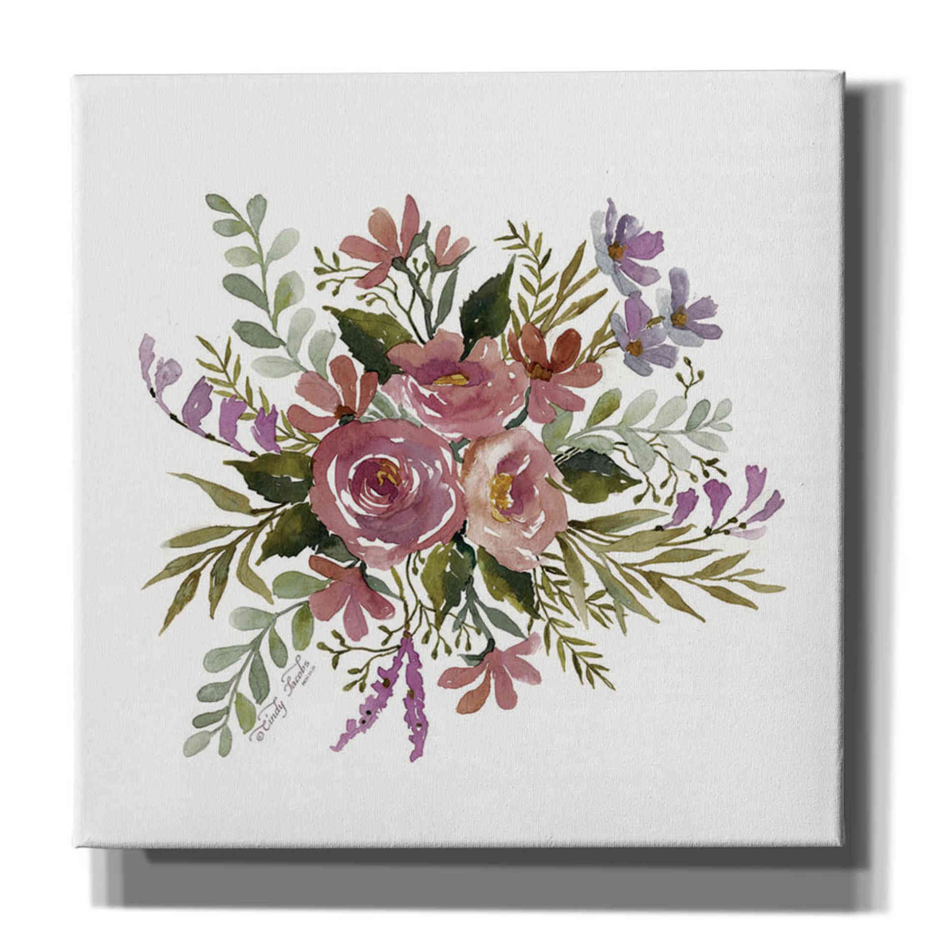 'Floral Spray I' by Cindy Jacobs, Canvas Wall Art