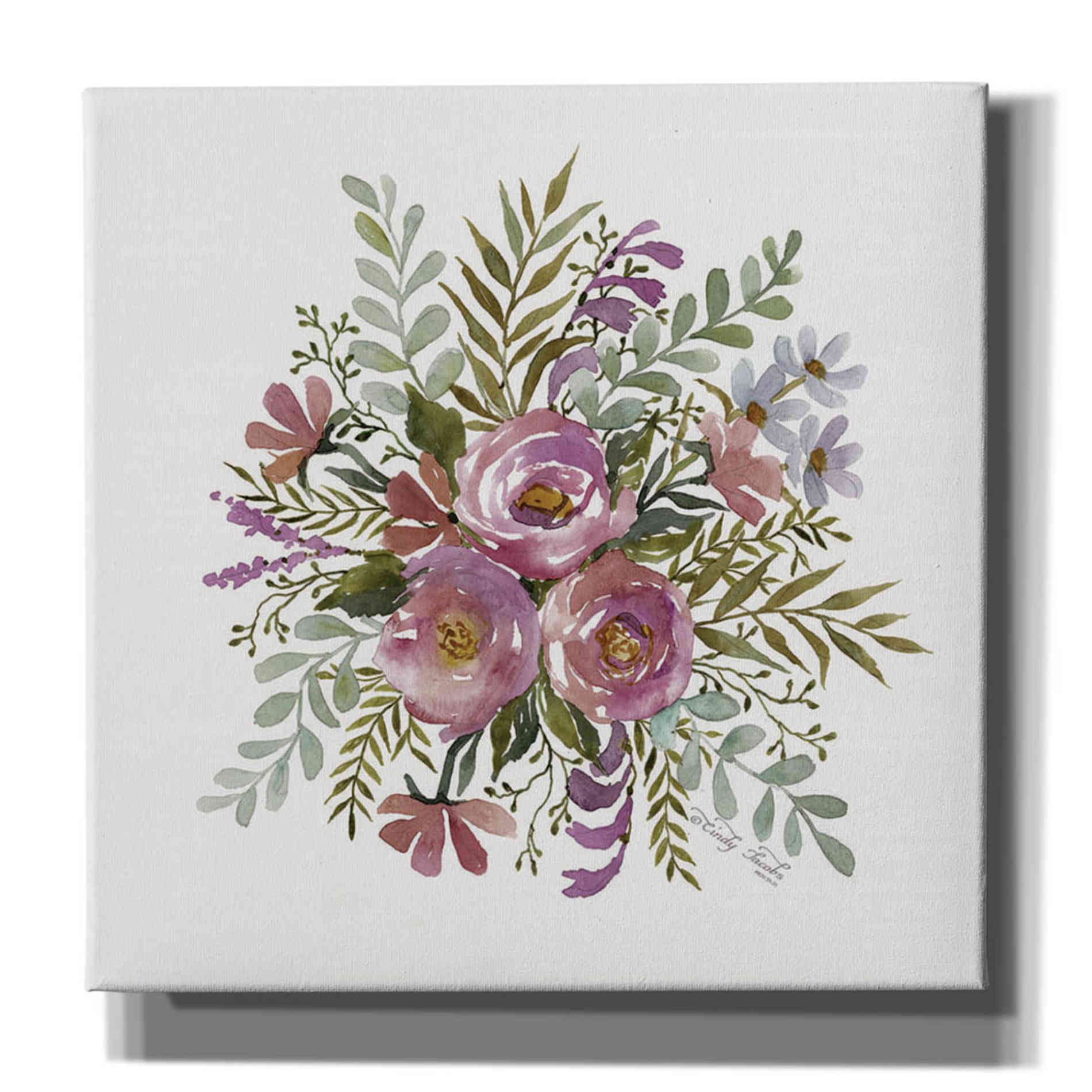 'Floral Spray II' by Cindy Jacobs, Canvas Wall Art