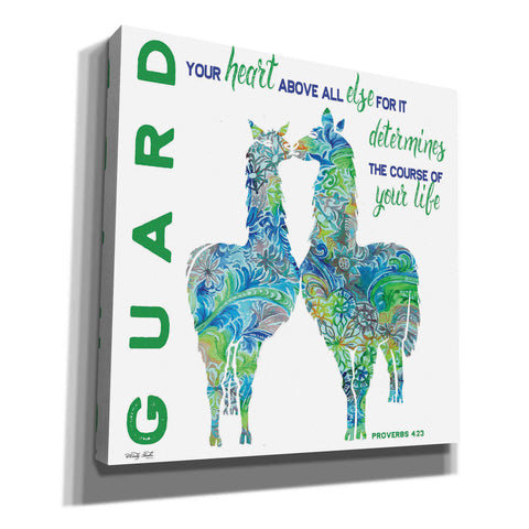 Image of 'Guard Your Heart Llamas' by Cindy Jacobs, Canvas Wall Art