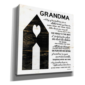 'My Grandma is the Best' by Cindy Jacobs, Canvas Wall Art