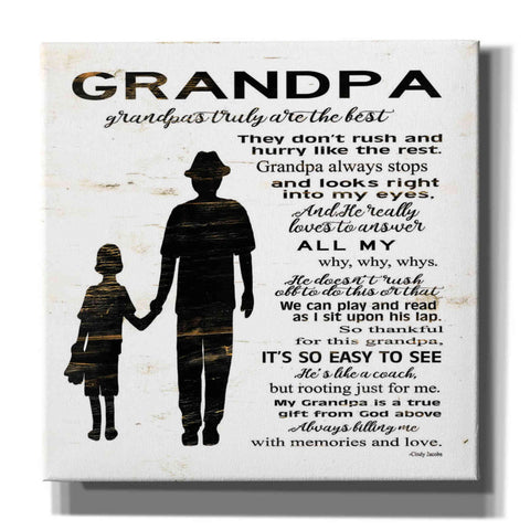 Image of 'My Grandpa is the Best' by Cindy Jacobs, Canvas Wall Art