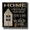 'Home is Who We Share It With' by Cindy Jacobs, Canvas Wall Art