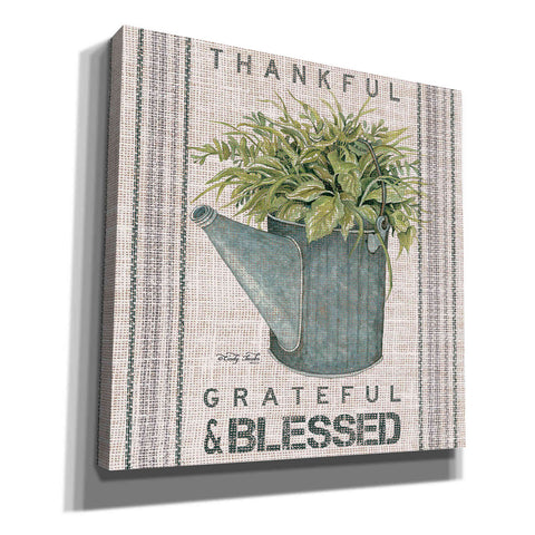 Image of 'Galvanized Watering Can Blessed' by Cindy Jacobs, Canvas Wall Art