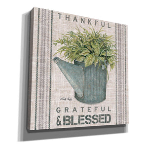 'Galvanized Watering Can Blessed' by Cindy Jacobs, Canvas Wall Art