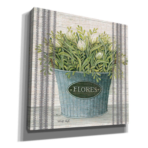 Image of 'Galvanized Flores' by Cindy Jacobs, Canvas Wall Art