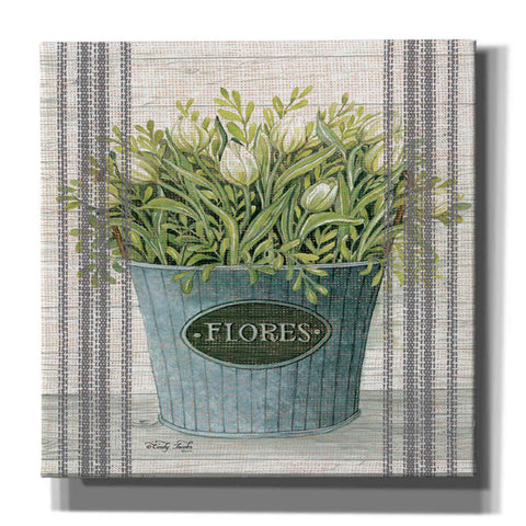 Image of 'Galvanized Flores' by Cindy Jacobs, Canvas Wall Art
