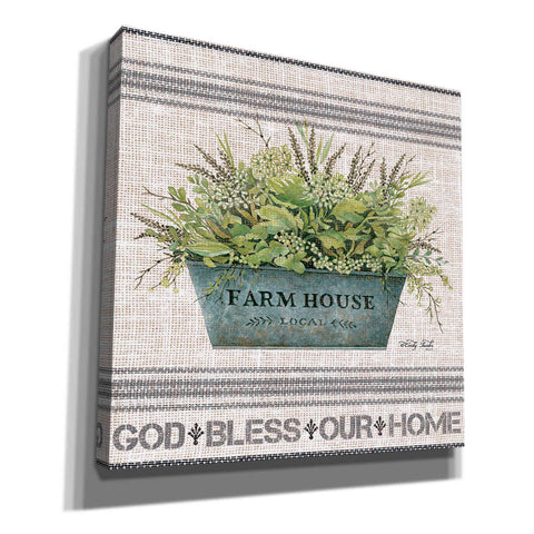 Image of 'Galvanized Farmhouse God Bless' by Cindy Jacobs, Canvas Wall Art