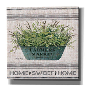'Galvanized Farmer's Market Home Sweet Home' by Cindy Jacobs, Canvas Wall Art