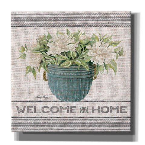 Image of 'Galvanized Peonies Welcome Home' by Cindy Jacobs, Canvas Wall Art