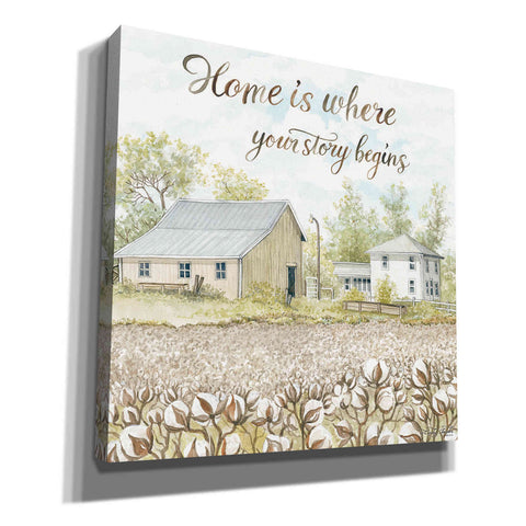 Image of 'Home Is Where Your Story Begins' by Cindy Jacobs, Canvas Wall Art