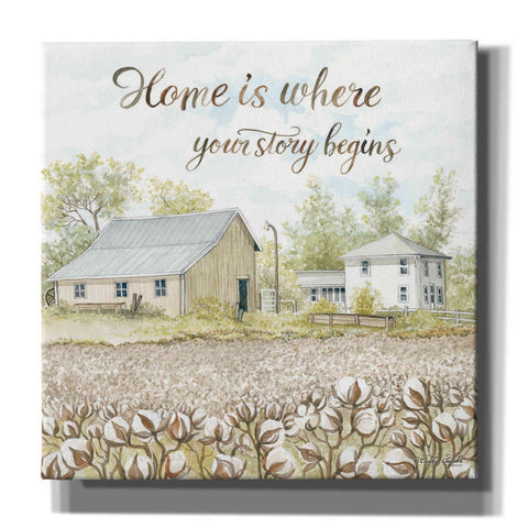 Image of 'Home Is Where Your Story Begins' by Cindy Jacobs, Canvas Wall Art