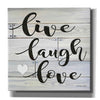 'Live, Laugh, Love' by Cindy Jacobs, Canvas Wall Art