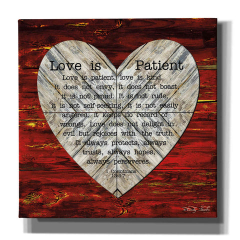 Image of 'Love is Patient' by Cindy Jacobs, Canvas Wall Art