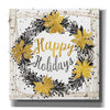 'Happy Holidays Birch Wreath' by Cindy Jacobs, Canvas Wall Art