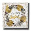 'Merry Christmas Birch Wreath with Berries' by Cindy Jacobs, Canvas Wall Art