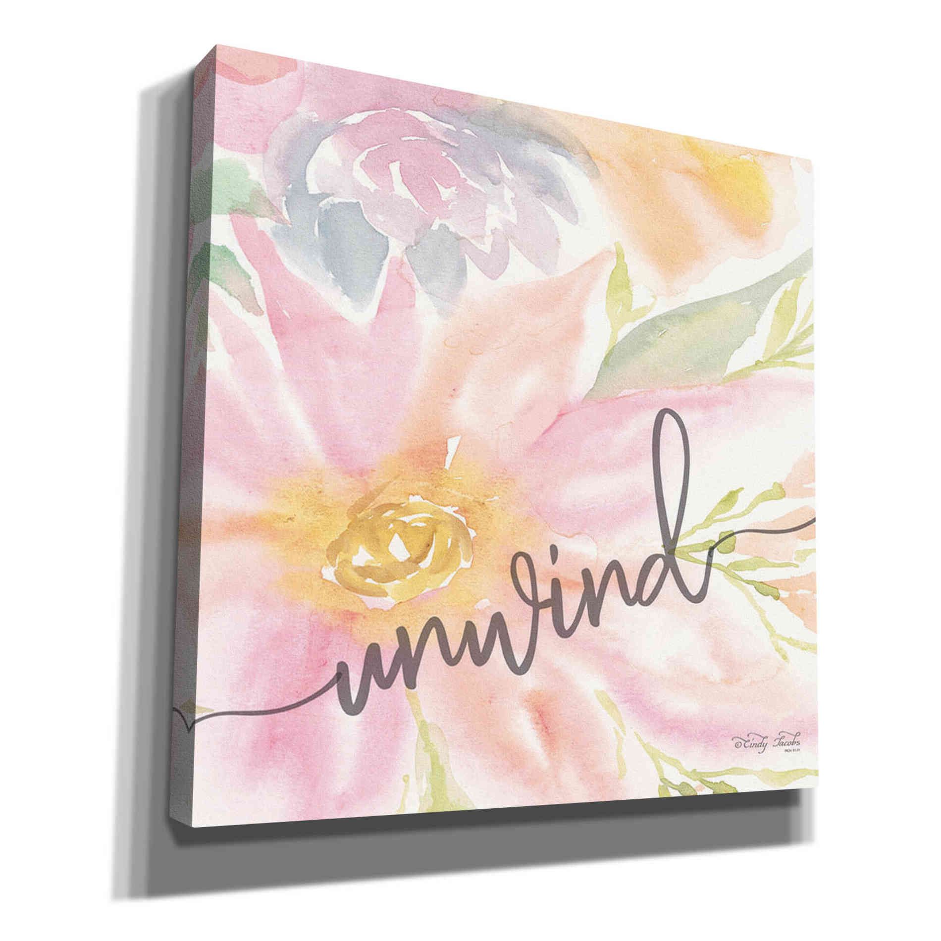 'Floral Unwind' by Cindy Jacobs, Canvas Wall Art