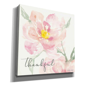 'Floral Thankful' by Cindy Jacobs, Canvas Wall Art