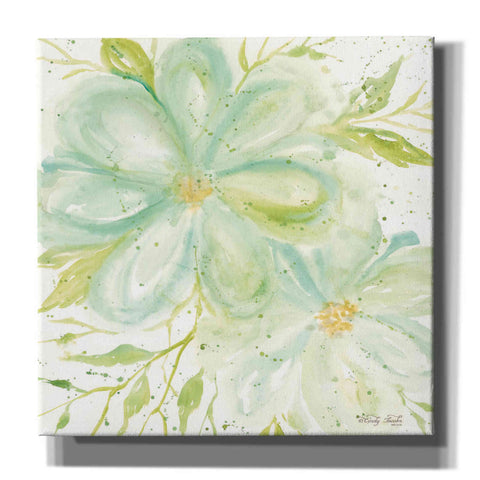Image of 'Teal Big Blooms' by Cindy Jacobs, Canvas Wall Art