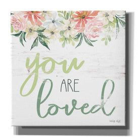 'Floral You Are Loved' by Cindy Jacobs, Canvas Wall Art