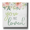 'Floral You Are Loved' by Cindy Jacobs, Canvas Wall Art