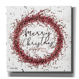 'Merry Christmas Berry Wreath' by Cindy Jacobs, Canvas Wall Art