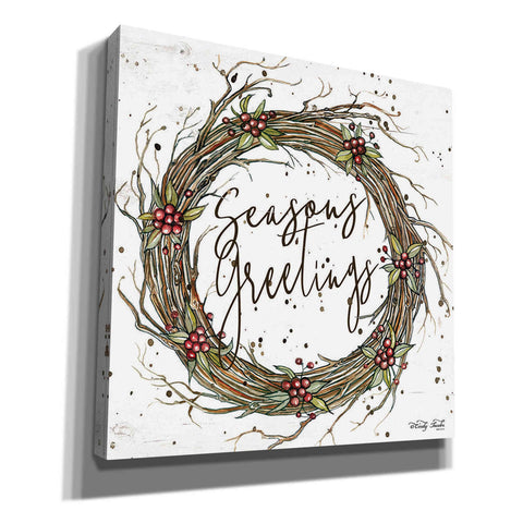 Image of 'Seasons Greetings Wreath II' by Cindy Jacobs, Canvas Wall Art