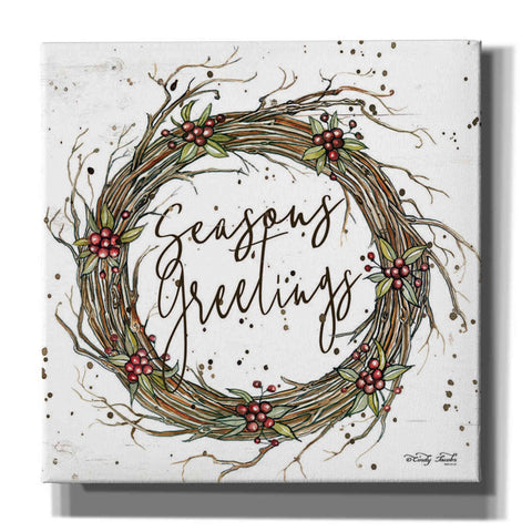 Image of 'Seasons Greetings Wreath II' by Cindy Jacobs, Canvas Wall Art