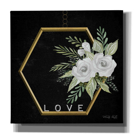 Image of 'Geometric Hexagon Muted Floral' by Cindy Jacobs, Canvas Wall Art