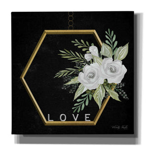 'Geometric Hexagon Muted Floral' by Cindy Jacobs, Canvas Wall Art