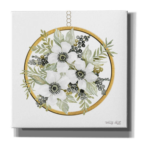 Image of 'Geometric Circle Muted Floral' by Cindy Jacobs, Canvas Wall Art