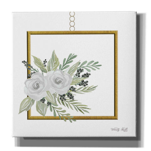 Image of 'Geometric Square Muted Floral' by Cindy Jacobs, Canvas Wall Art