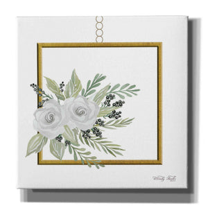 'Geometric Square Muted Floral' by Cindy Jacobs, Canvas Wall Art