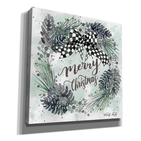 Image of 'Merry Christmas Wreath II' by Cindy Jacobs, Canvas Wall Art
