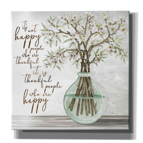 Image of 'Thankful People Flower Vase' by Cindy Jacobs, Canvas Wall Art