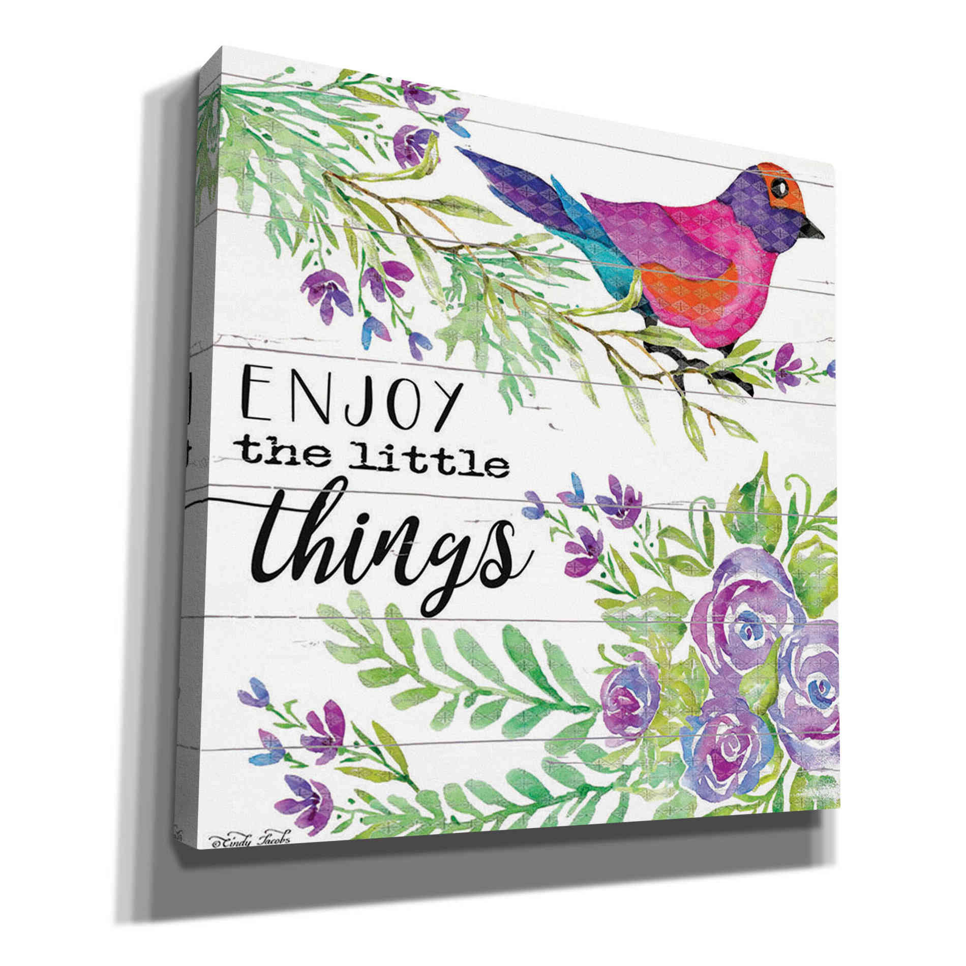 'Enjoy Little Things' by Cindy Jacobs, Canvas Wall Art