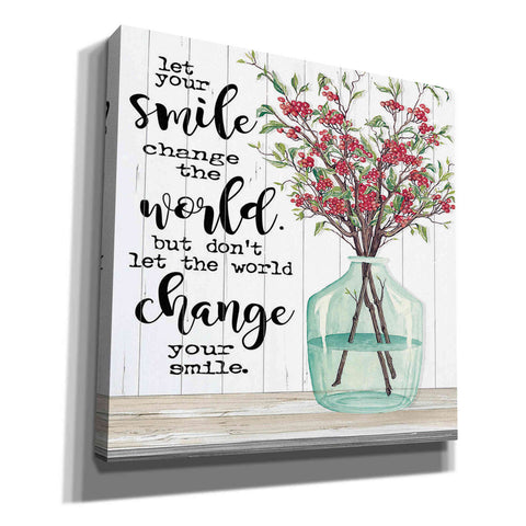 Image of 'Let Your Smile Change the World' by Cindy Jacobs, Canvas Wall Art