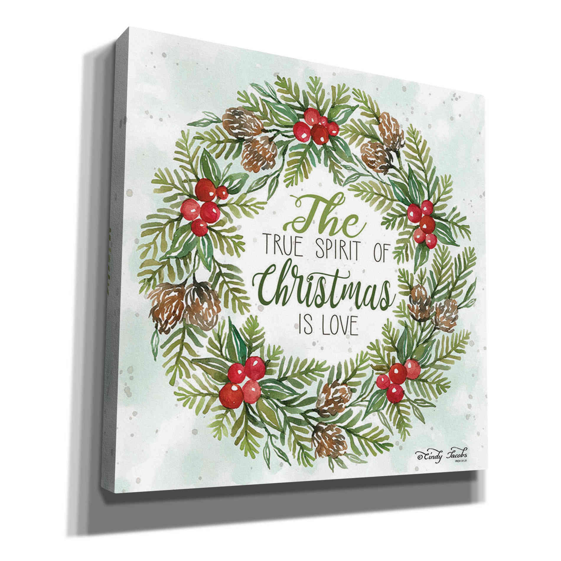 'True Spirit Wreath' by Cindy Jacobs, Canvas Wall Art