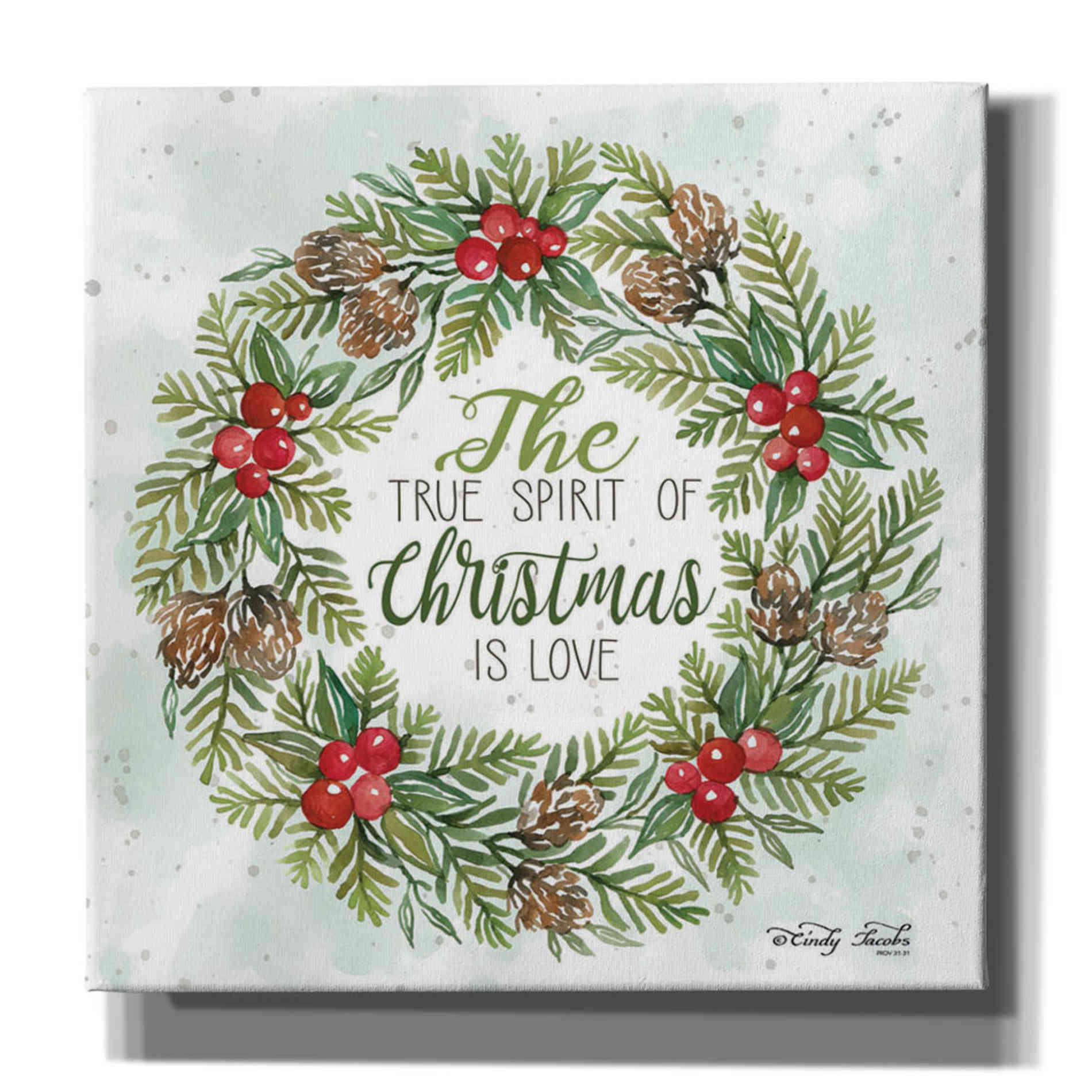 'True Spirit Wreath' by Cindy Jacobs, Canvas Wall Art