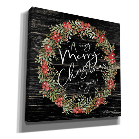Image of 'A Very Merry Christmas Wreath' by Cindy Jacobs, Canvas Wall Art