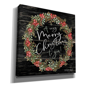 'A Very Merry Christmas Wreath' by Cindy Jacobs, Canvas Wall Art