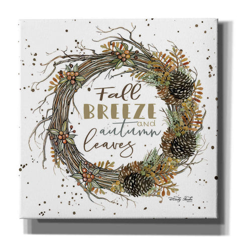 Image of 'Fall Breeze Wreath' by Cindy Jacobs, Canvas Wall Art